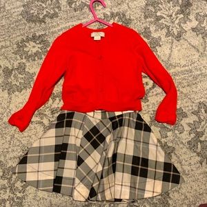 3T Girls KATE SPADE AdjustableSkirt+Cardigan NWOT